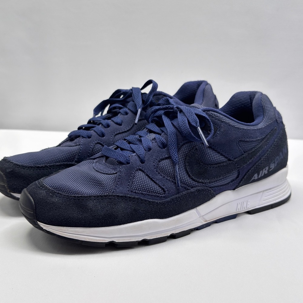 Nike Air Span II Navy Blue White Retro Running Shoes BQ6052-400 Mens 7.5